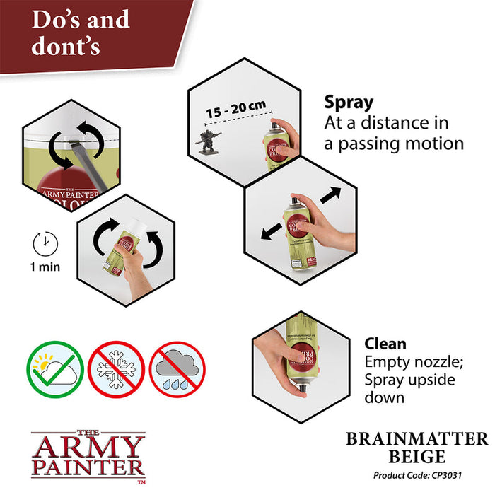 Army Painter: Colour Primer: Brainmatter Beige Spray