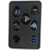 Metal Dungeons and Dragons Dice - Royal Blue - Tistaminis