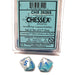 Gemini Pearl Turquoise- White/ Blue Luminary D10 x10 - Tistaminis