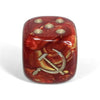 Chessex WWII SOVIET SCARAB SCARLET/GOLD 12D6 16MM DICE May-23 Pre-Order - Tistaminis