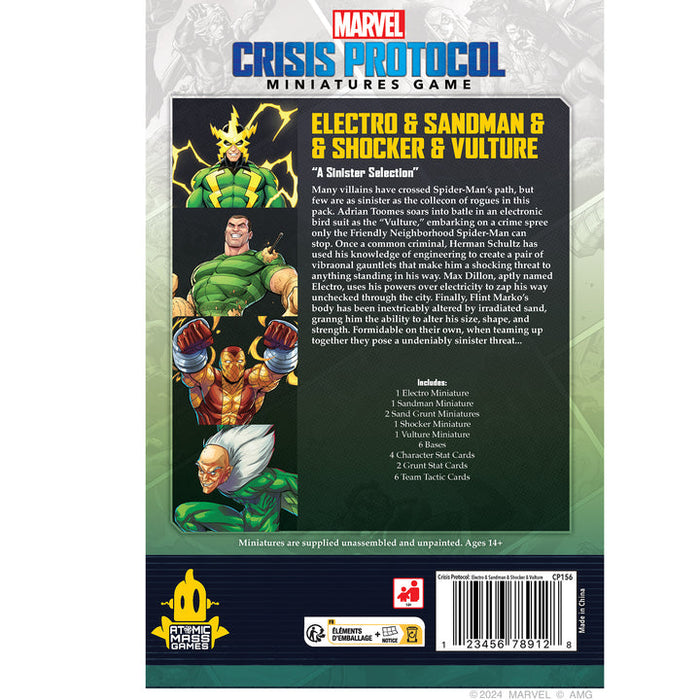 Marvel Crisis Protocol: Electro & Sandman & Shocker & Vulture May-17 Pre-Order - Tistaminis