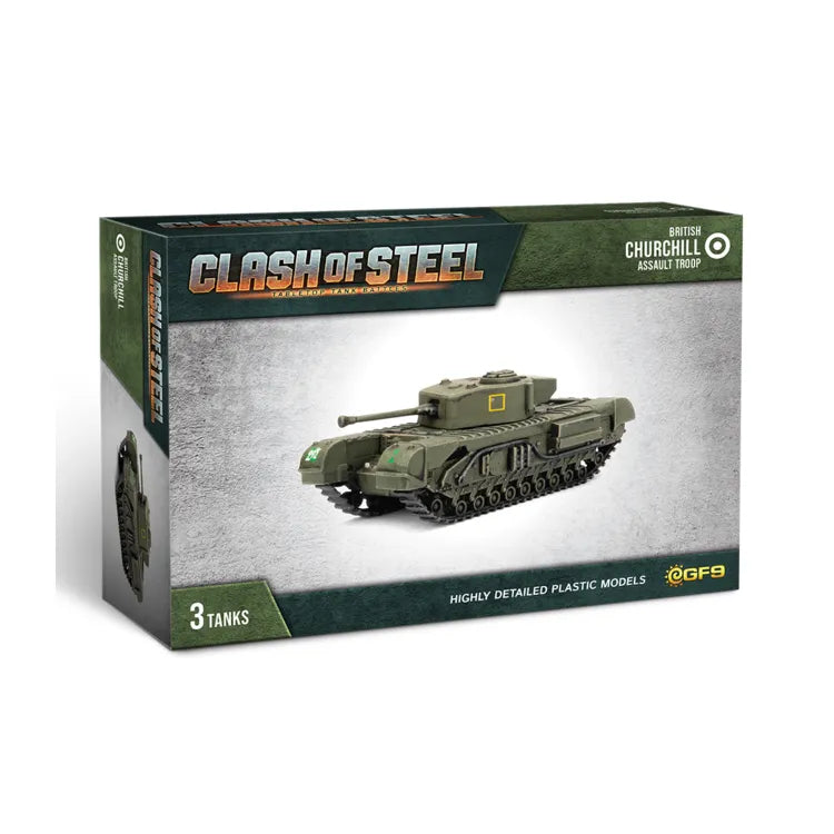 Clash of Steel Churchill Assault Troop (x3 Plastic) May-18 Pre-Order - Tistaminis
