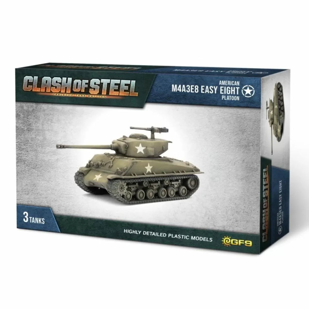 Clash of Steel M4A3E8 Easy Eight Tank Platoon (x3 Plastic) Apr-20 Pre-Order - Tistaminis