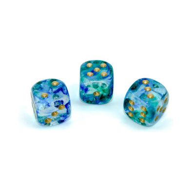 Chessex Nebula: 12D6 Oceanic/Gold Luminary New - Tistaminis