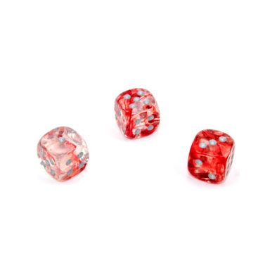 Chessex Nebula: 12D6 Red/Silver Luminary New - Tistaminis