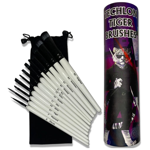 Techlon Tiger Brush Set - Chronicle RPGs New - Tistaminis