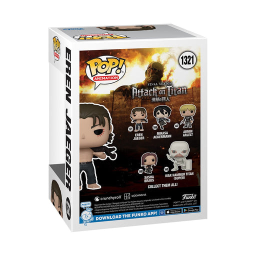 Funko Pop POP ANIME ATTACK ON TITAN EREN JAEGER #1321 New - Tistaminis