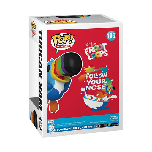 Funko Pop! POP ICON KELLOGGS TOUCAN SAM FLYING #195 New - Tistaminis