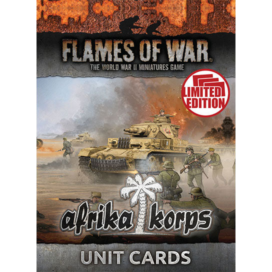 Flames of War Afrika Korps Unit Cards (Mid War x23 Cards)