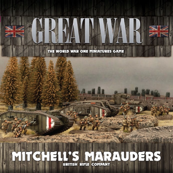 Great War Mitchell's Marauders (GW x3 Tanks x71 Figures) New - Tistaminis