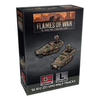 Flames of War German Sd Kfz 251 Uhu Half-tracks (x2) New - Tistaminis