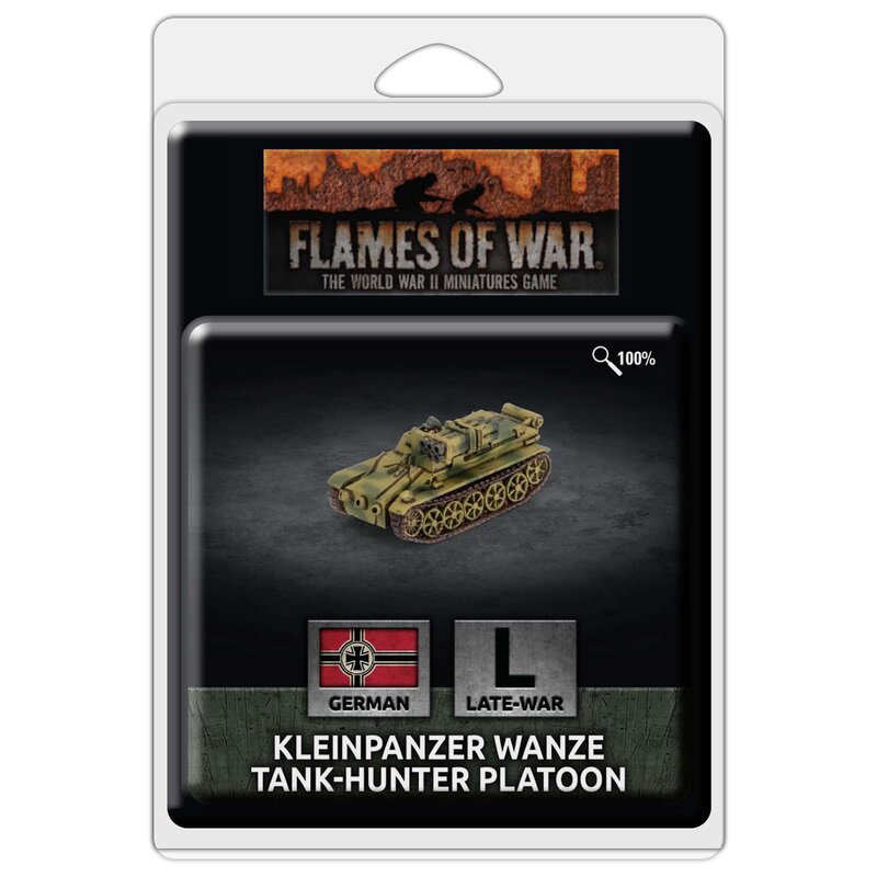 Flames of War German Kleinpanzer Wanze Tank-Hunter Platoon (x3) New - Tistaminis