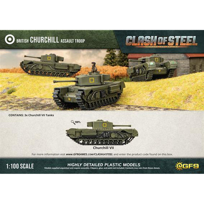 Clash of Steel Churchill Assault Troop (x3 Plastic)