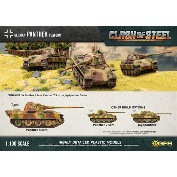 Clash of Steel Panther (8.8cm) Tank Platoon (x5 Plastic)