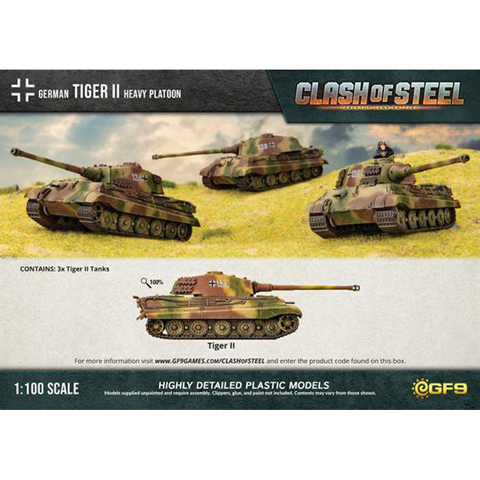 Clash of Steel Tiger II Heavy Tank Platoon (x3 Plastic)