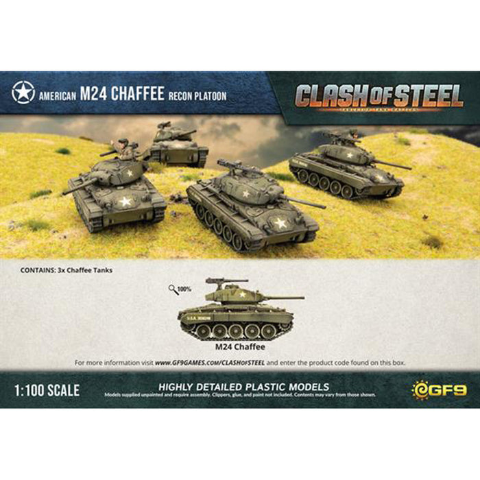 Clash of Steel M24 Chaffee Recon Platoon (x3 Plastic)