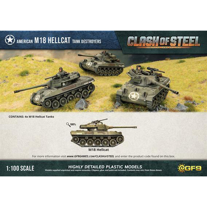 Clash of Steel M18 Hellcat Tank Destroyers (x4 Plastic)