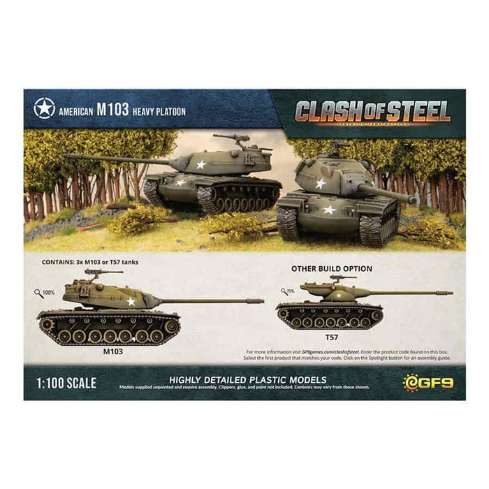 Clash of Steel M103 Heavy Tank Platoon (x3 Plastic)