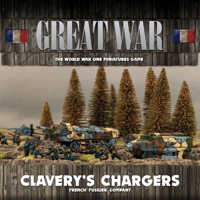 Great War Claverys Chargers (Army Deal) (GW x3 Tanks x1 Gun x113 Figures), French Infantry Company , New - Tistaminis