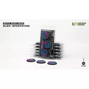 Alien Infestation Bases - Round 50mm (x3) New - Tistaminis