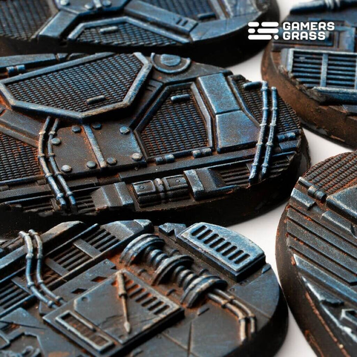 Spaceship Corridor Bases - Oval 60mm (x4) New - Tistaminis