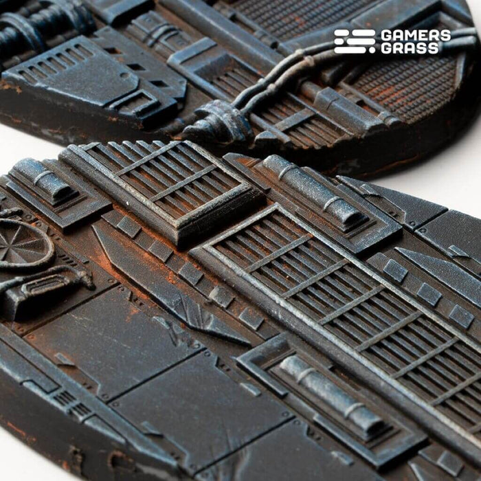 Spaceship Corridor Bases - Oval 75mm (x3) New - Tistaminis