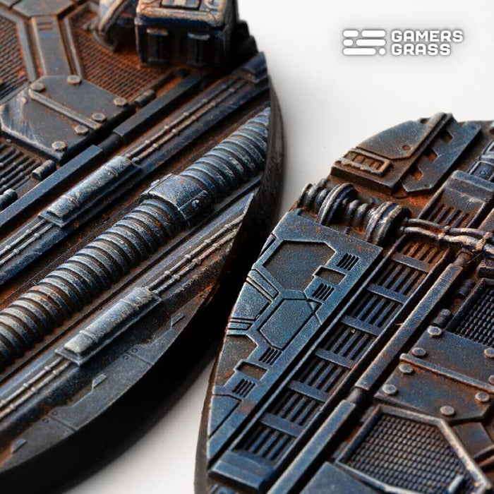 Spaceship Corridor Bases - Oval 90mm (x2) New - Tistaminis