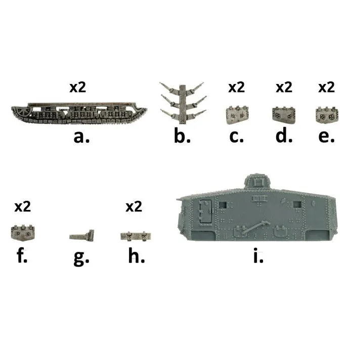 Great War A7V, One A7V tank, New - Tistaminis