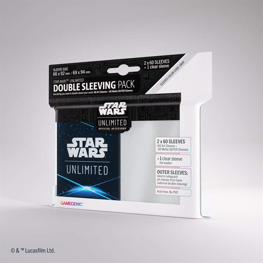 Star Wars: Unlimited Art Sleeves Double Sleeving Pack: Space Blue New - Tistaminis