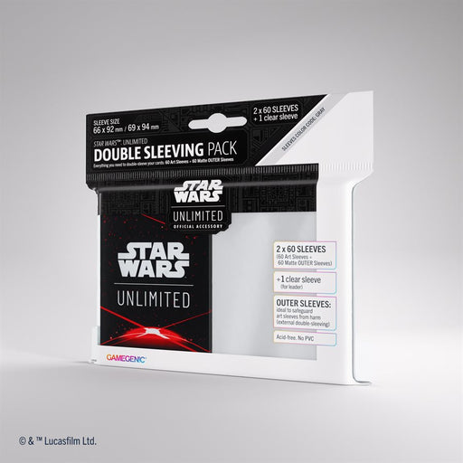 Star Wars: Unlimited Art Sleeves Double Sleeving Pack: Space Red New - Tistaminis