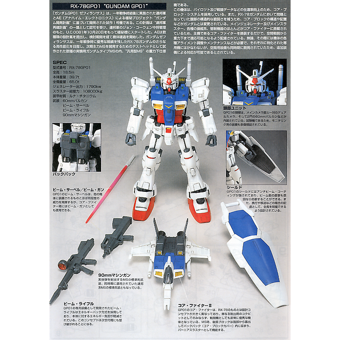 Bandai  HGUC 1/144 #13 GP01 Gundam New