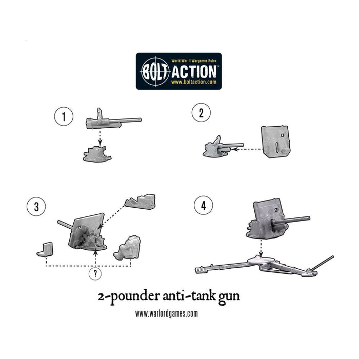 Bolt Action 8th Army 2 Pounder ATG New