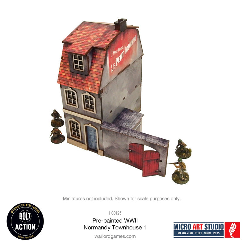 Warlord Games MDF Terrain WW2 Normandy Townhouse 1 PREPAINTED New