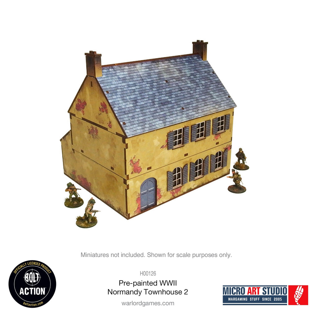 Warlord Games MDF Terrain WW2 Normandy Townhouse 2 PREPAINTED New - Tistaminis
