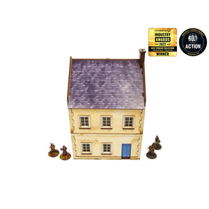 Warlord Games MDF Terrain WW2 Normandy Townhouse 3 PREPAINTED New - Tistaminis