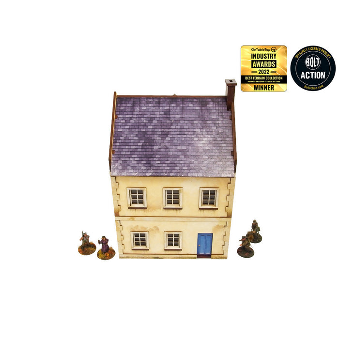 Warlord Games MDF Terrain WW2 Normandy Townhouse 3 PREPAINTED New - Tistaminis