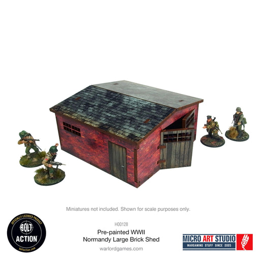 Warlord Games MDF Terrain WW2 Normandy Large Brick Shed PREPAINTED New - Tistaminis