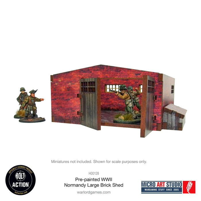 Warlord Games MDF Terrain WW2 Normandy Large Brick Shed PREPAINTED New - Tistaminis