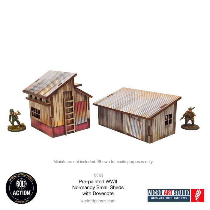 Warlord Games MDF Terrain WW2 Normandy Small Sheds with Dovecote PREPAINTED New - Tistaminis