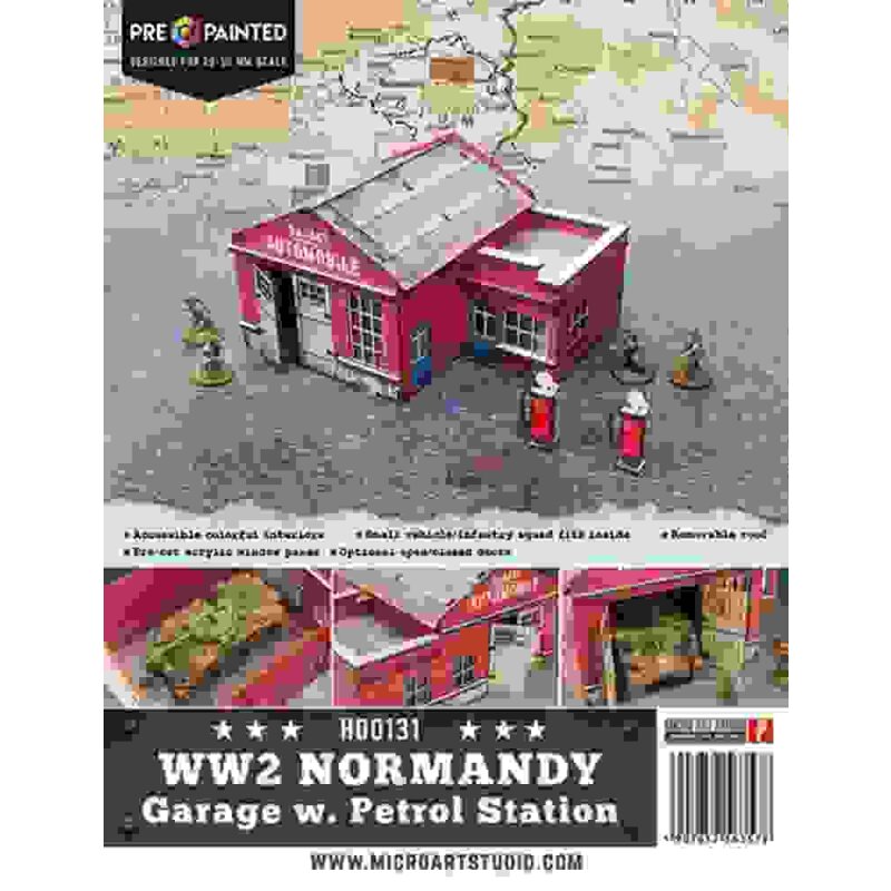 Warlord Games MDF Terrain WW2 Normandy Garage with Petrol Station PREPAINTED New - Tistaminis
