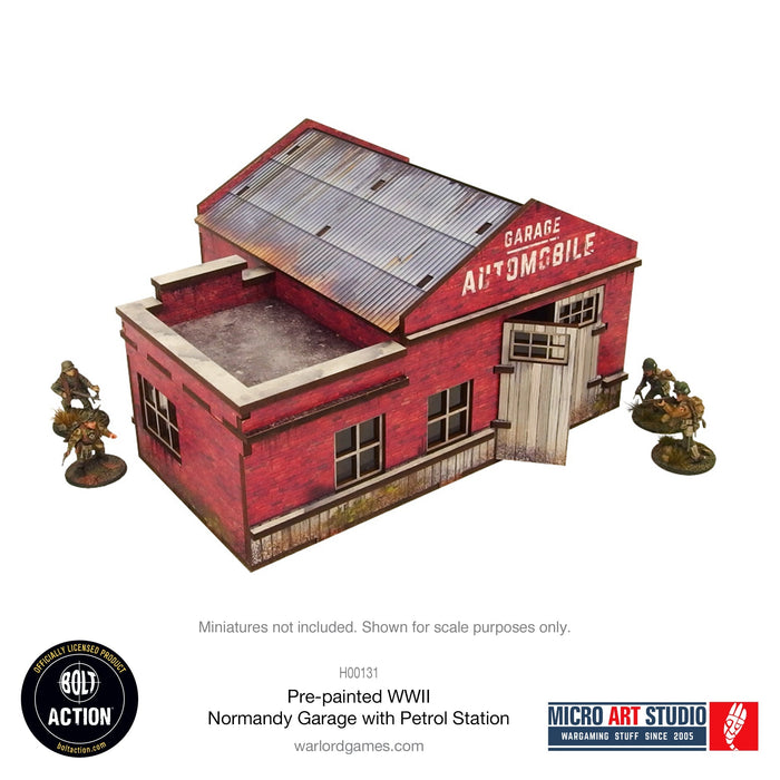 Warlord Games MDF Terrain WW2 Normandy Garage with Petrol Station PREPAINTED New - Tistaminis