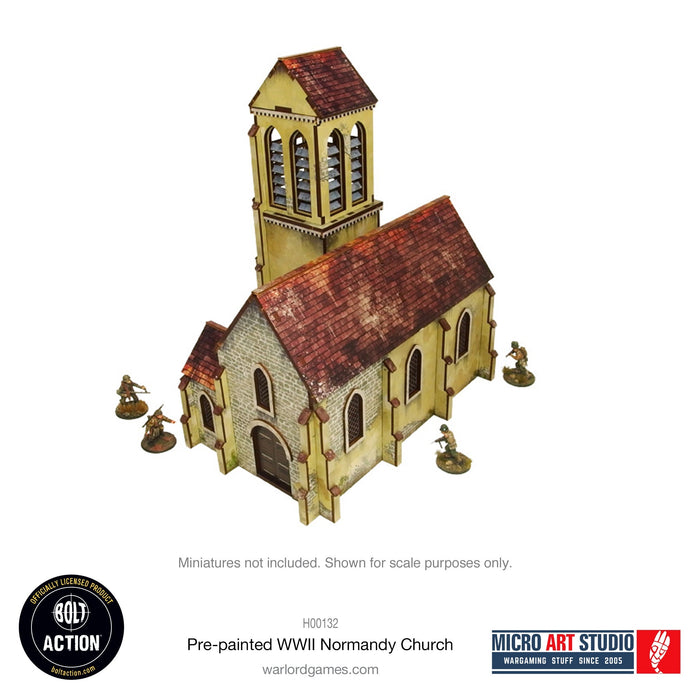 Warlord Games MDF Terrain WW2 Normandy Church PREPAINTED New - Tistaminis