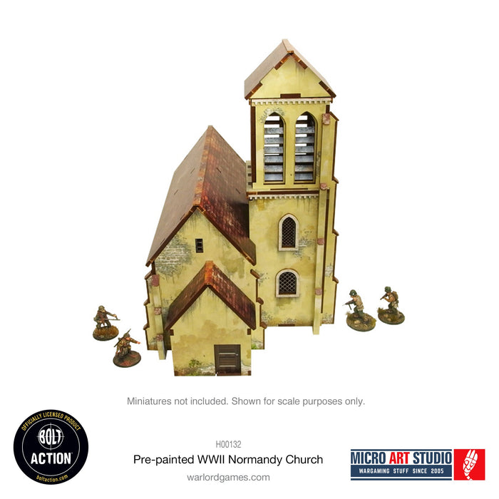 Warlord Games MDF Terrain WW2 Normandy Church PREPAINTED New - Tistaminis