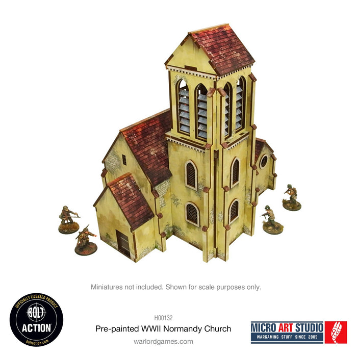 Warlord Games MDF Terrain WW2 Normandy Church PREPAINTED New - Tistaminis