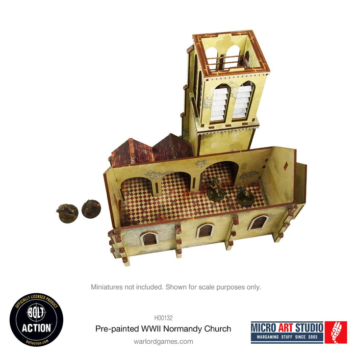 Warlord Games MDF Terrain WW2 Normandy Church PREPAINTED New - Tistaminis