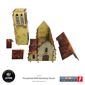 Warlord Games MDF Terrain WW2 Normandy Church PREPAINTED New - Tistaminis