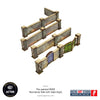 Warlord Games MDF Terrain WW2 Normandy Wall with Gate (high) PREPAINTED New - Tistaminis
