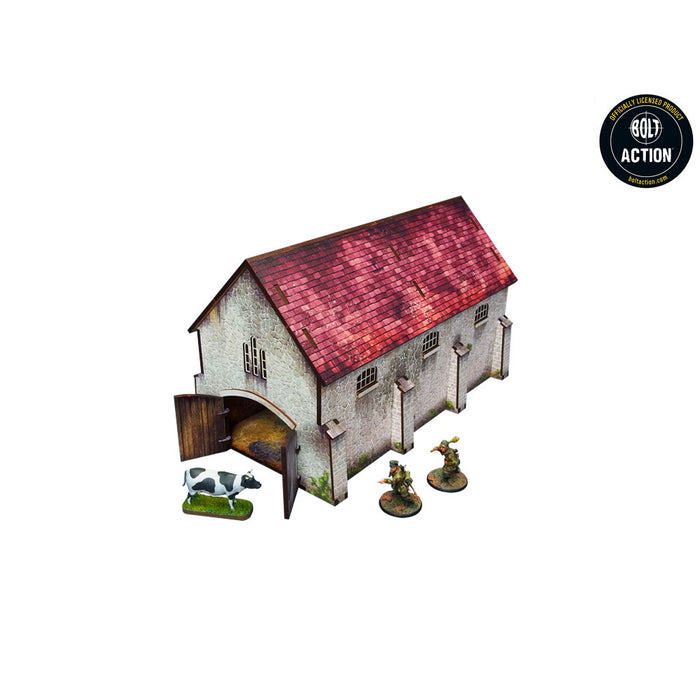 Bolt Action: Pre-painted WWII Normandy Cowshed New - Tistaminis