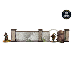 Bolt Action: Pre-painted WWII Normandy High Stone Wall ... New - Tistaminis