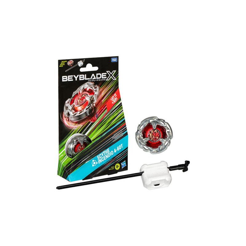 Beyblade X Scythe Incendio 4-60T Starter Pack Top and Launcher July 2024. Pre-Order